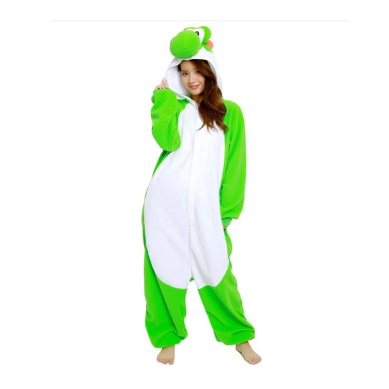 Costume-Doudou Yoshi – Pyjama Femme en Peluche Vert – Image 6