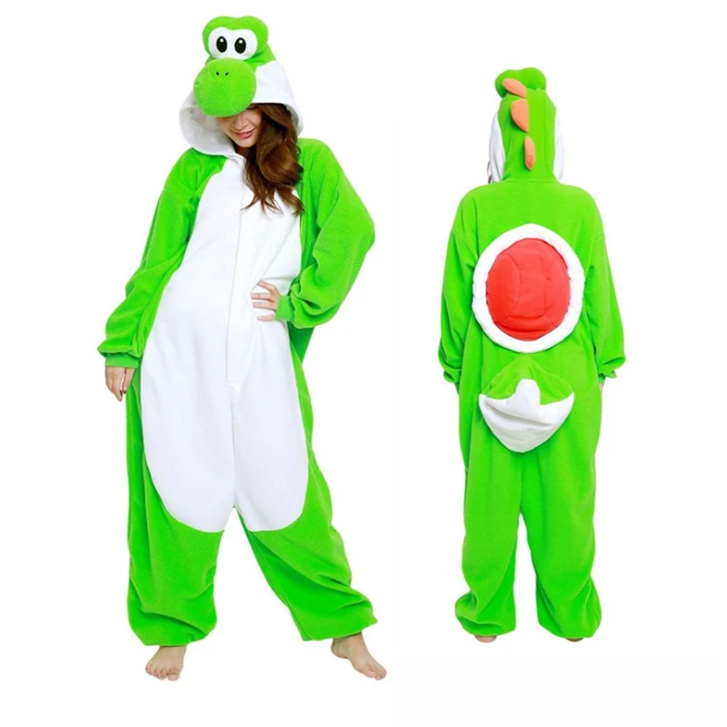 Costume-Doudou Yoshi – Pyjama Femme en Peluche Vert – Image 2