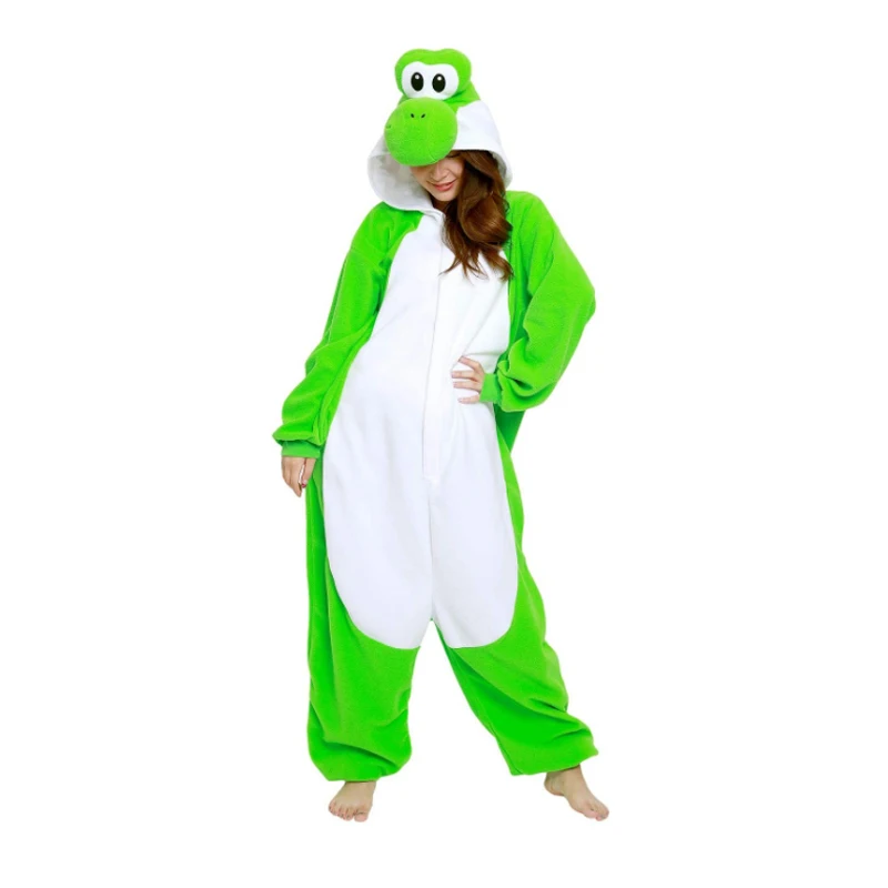Costume-Doudou Yoshi – Pyjama Femme en Peluche Vert – Image 5